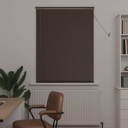 Tenda Veneziana Marrone Scuro con Motivo 150 x 90 cm 25 mm PVC | homemem39