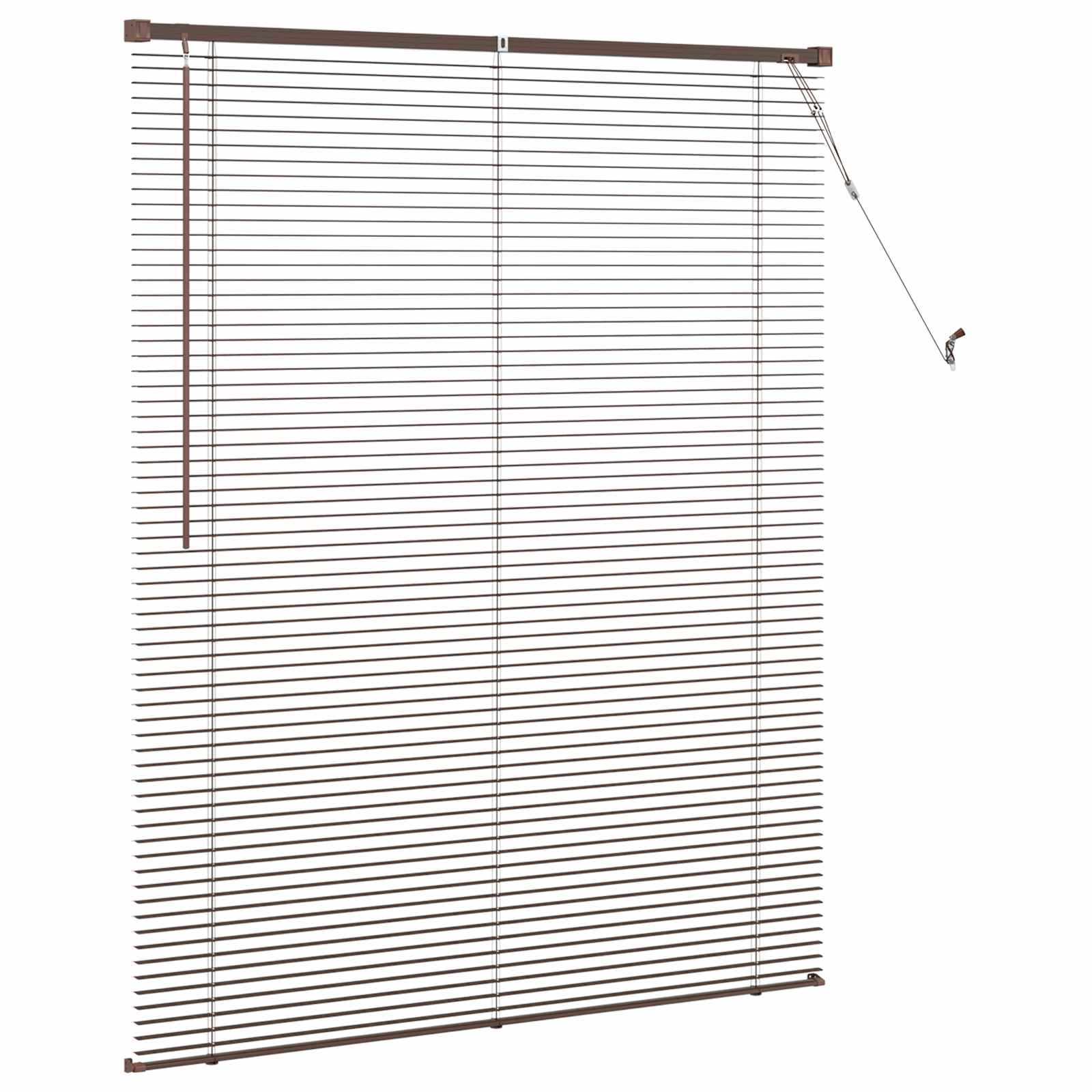 Tenda Veneziana Marrone Scuro con Motivo 150 x 110 cm 25 mm PVC | homemem39