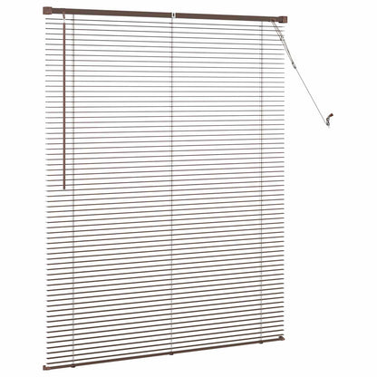 Tenda Veneziana Marrone Scuro con Motivo 150 x 110 cm 25 mm PVC | homemem39