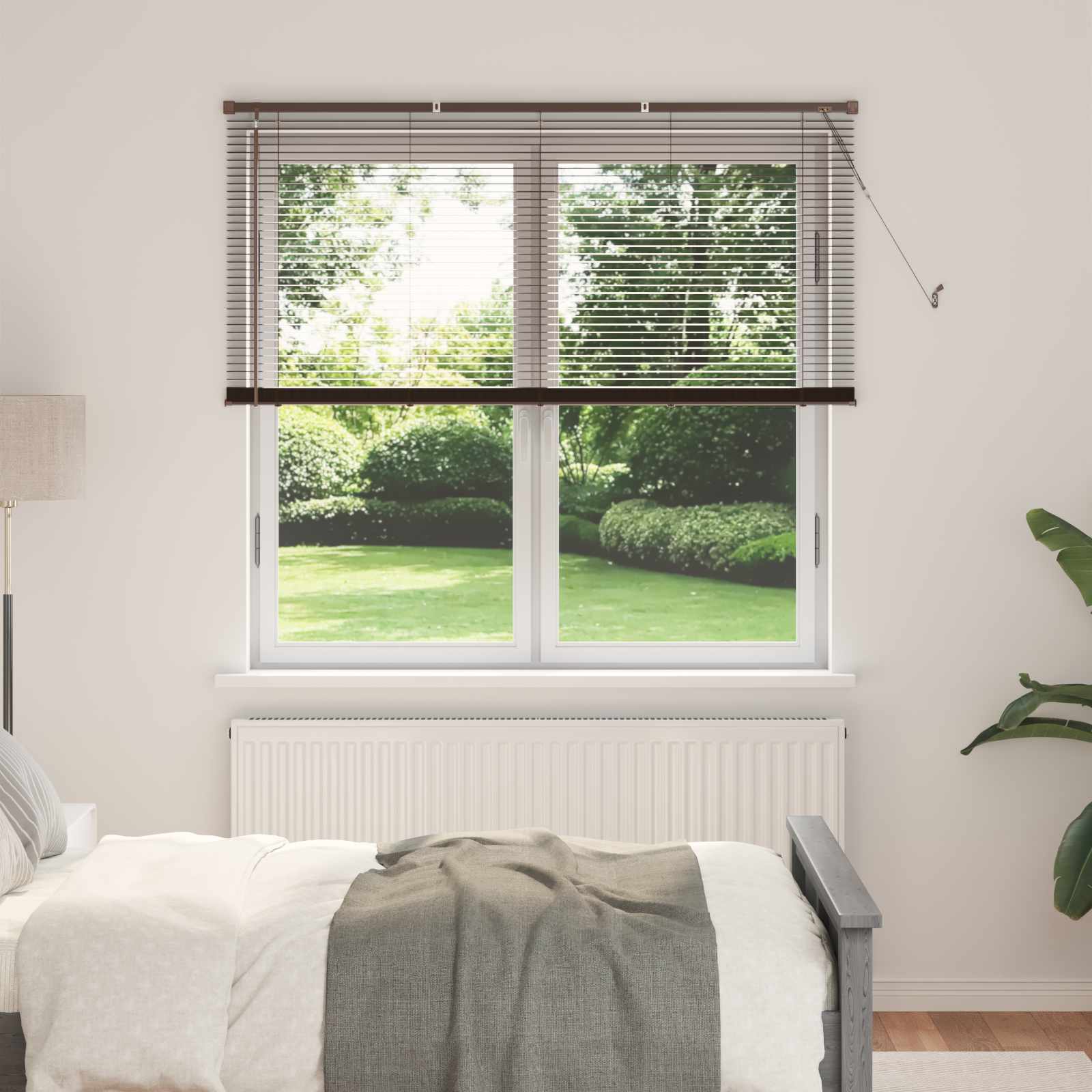Tenda Veneziana Marrone Scuro 160 x 150 cm 25 mm PVC | homemem39