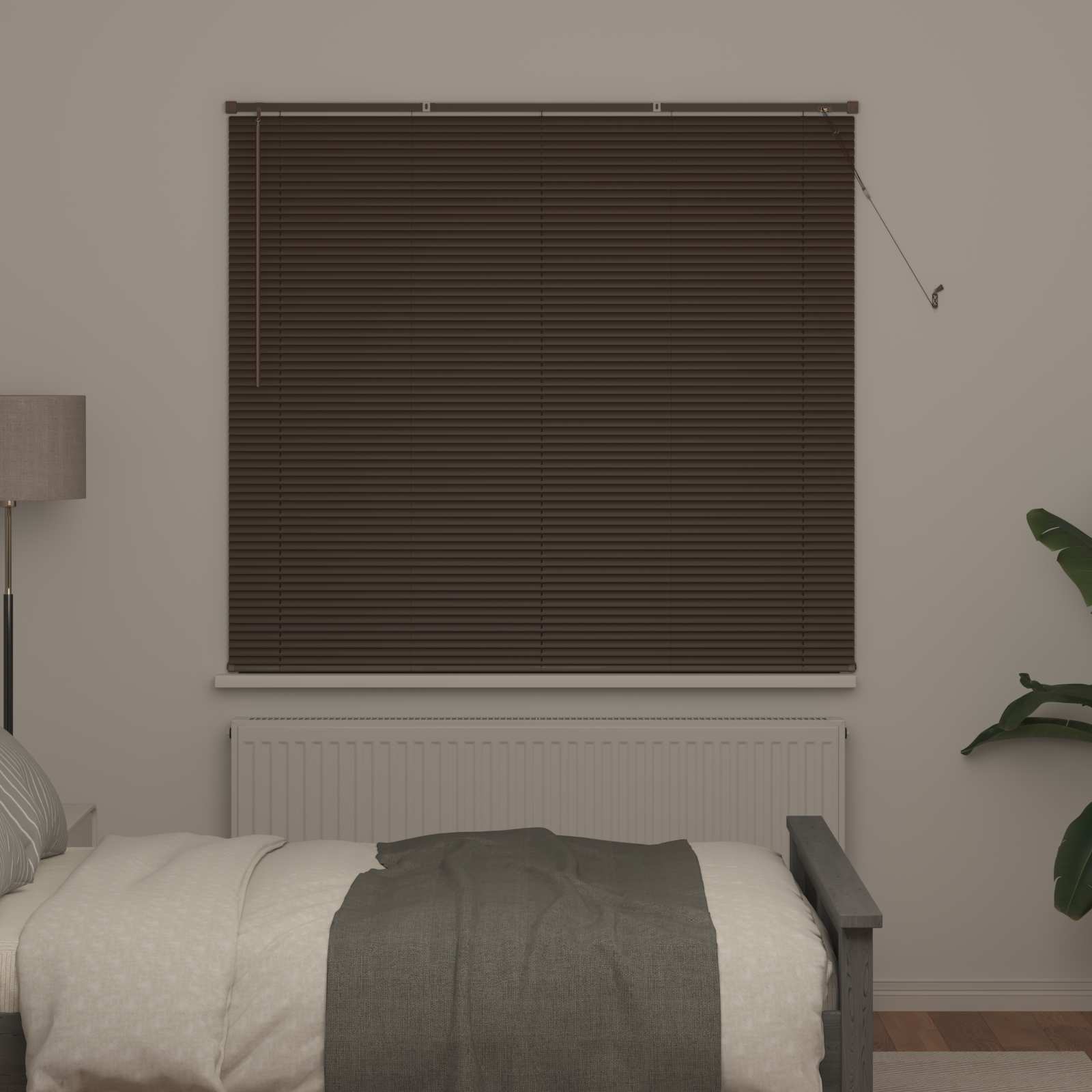 Tenda Veneziana Marrone Scuro 160 x 150 cm 25 mm PVC | homemem39
