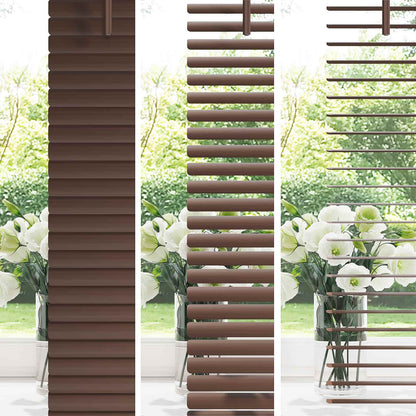 Tenda Veneziana Marrone Scuro con Motivo 213 x 110 cm 25 mm PVC | homemem39