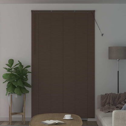 Tenda Veneziana Marrone Scuro con Motivo 213 x 140 cm 25 mm PVC | homemem39