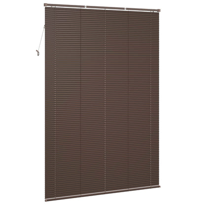 Tenda Veneziana Marrone Scuro con Motivo 213 x 150 cm 25 mm PVC | homemem39