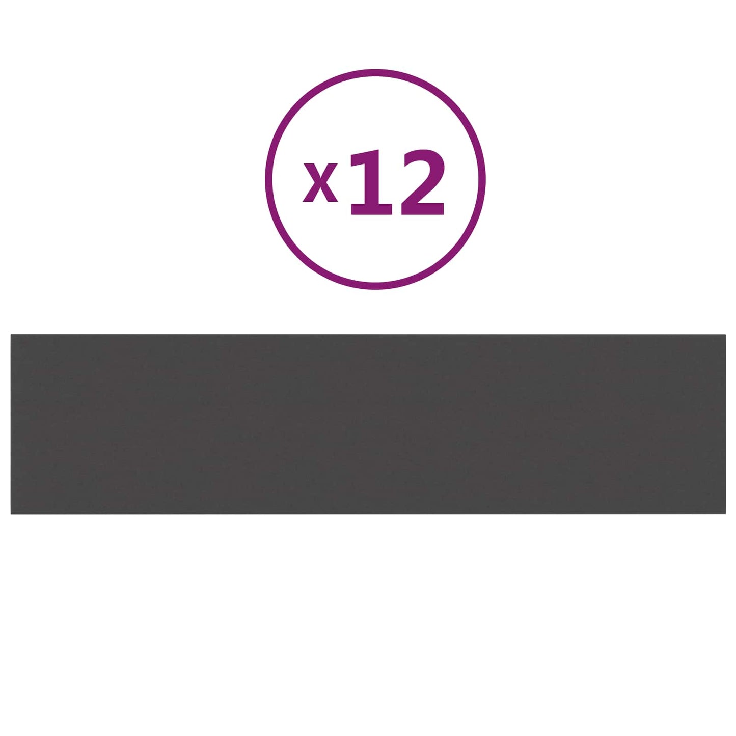 Testiera da Parete 12 pcs Grigio scuro 60 x 15 cm Tessuto | homemem39