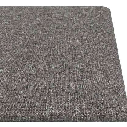 Testiera da Parete 12 pcs Grigio chiaro 90 x 15 cm Tessuto