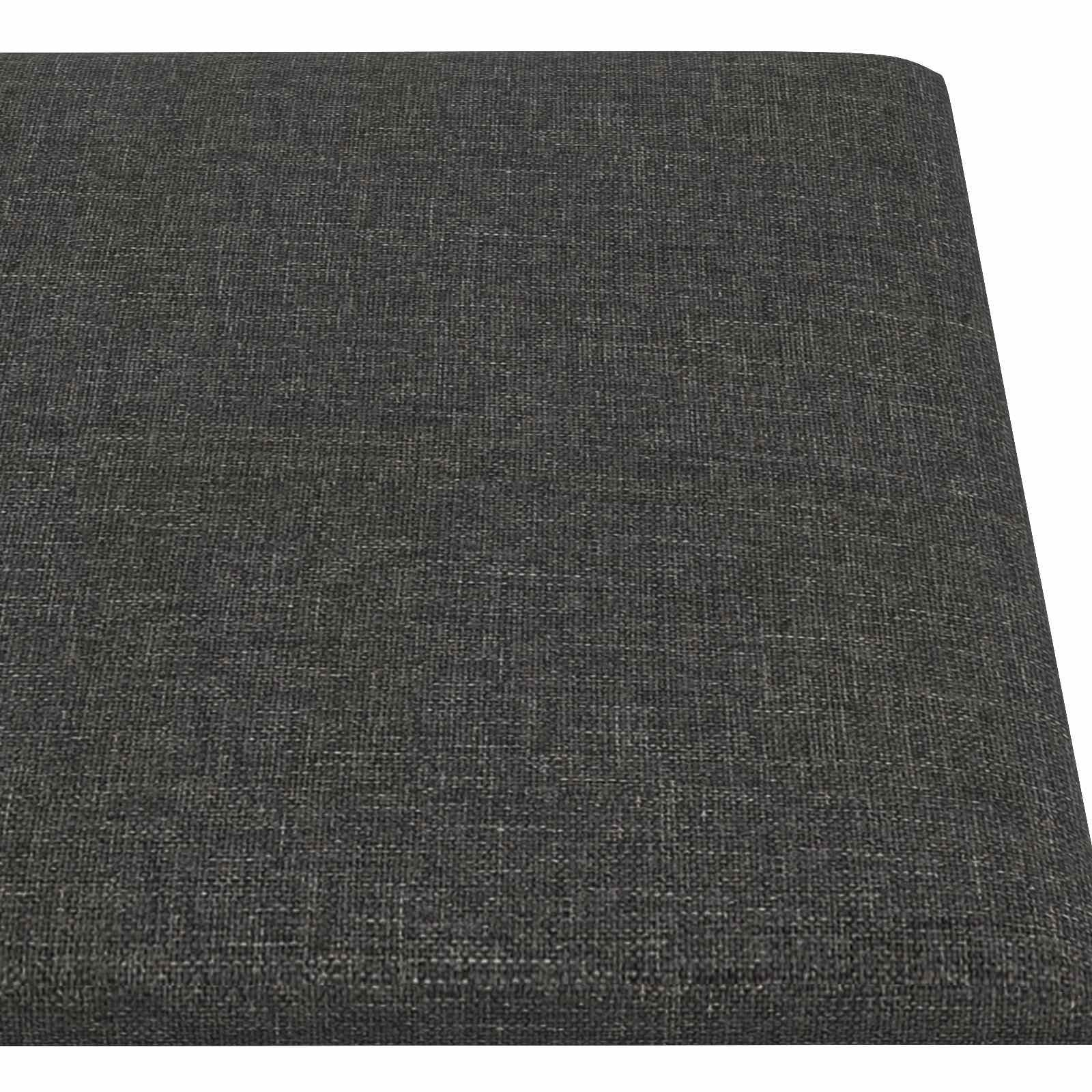 Testiera da Parete 12 pcs Grigio scuro 90 x 15 cm Tessuto | homemem39