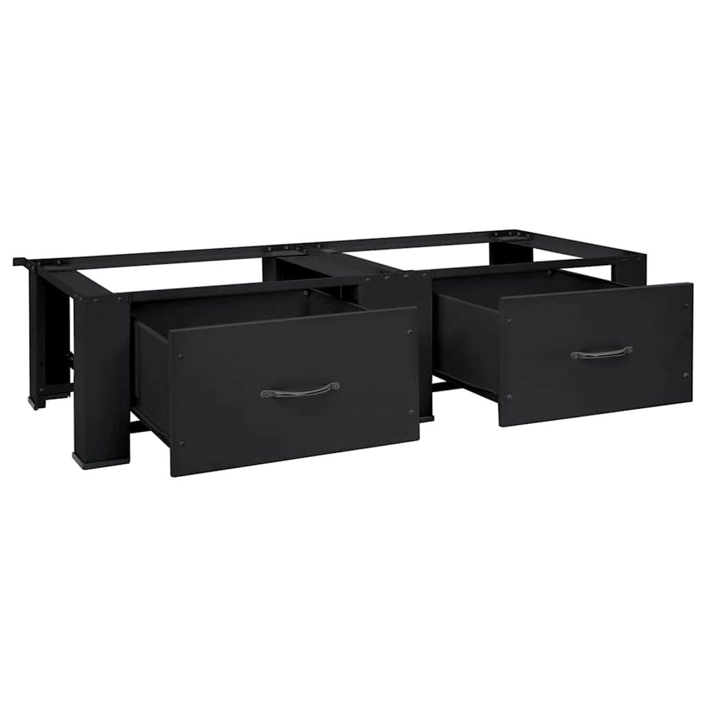 Pedestallo per Lavatrice 2 pcs Nero 127 x 54,5 x 32,5 cm | homemem39