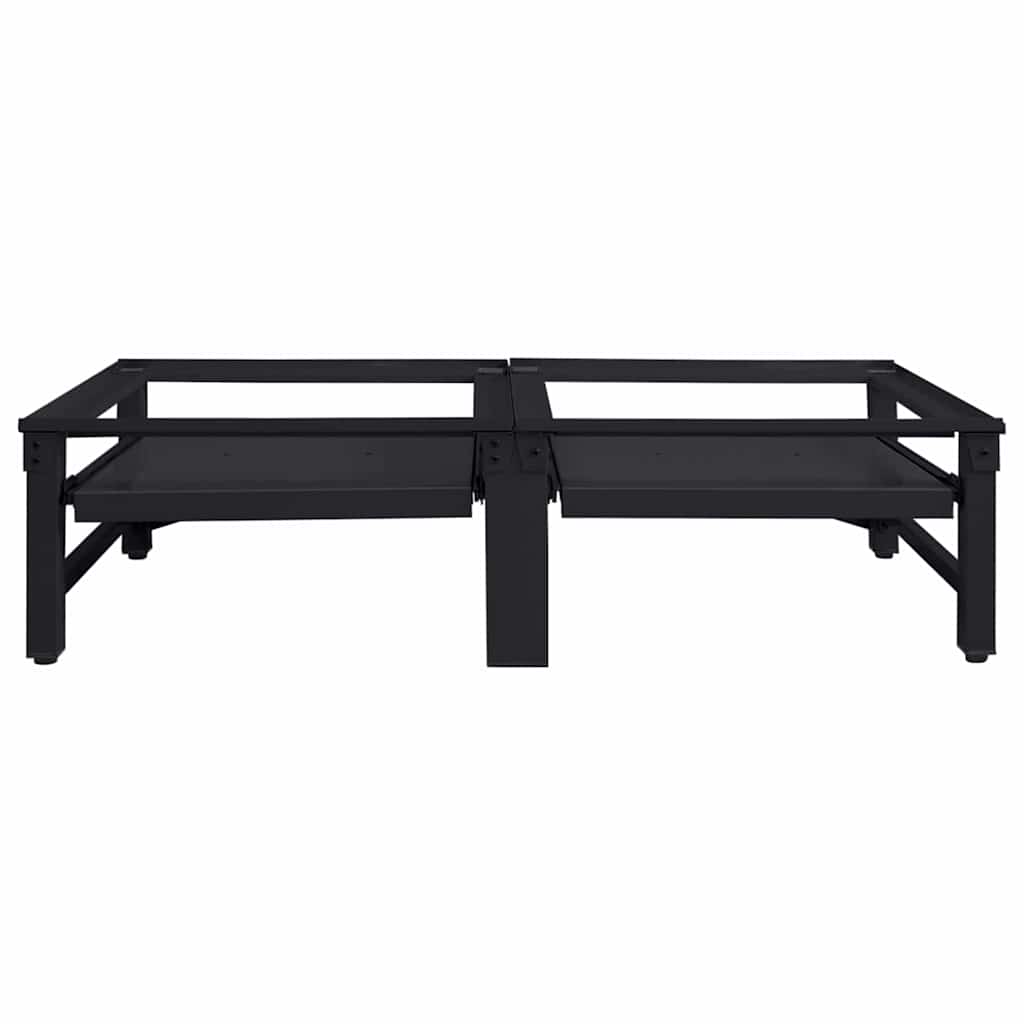 Pedestallo per Lavatrice 2 pcs Nero 124,5 x 61,5 x 32,5 cm | homemem39