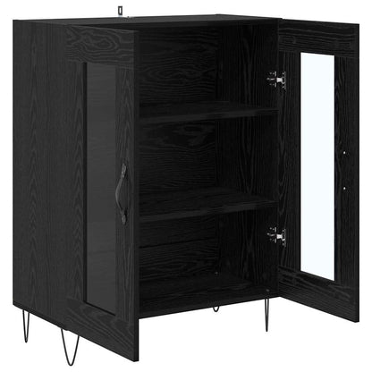 Credenza Rovere Nero 69,5 x 34 x 90 cm Legno multistrato