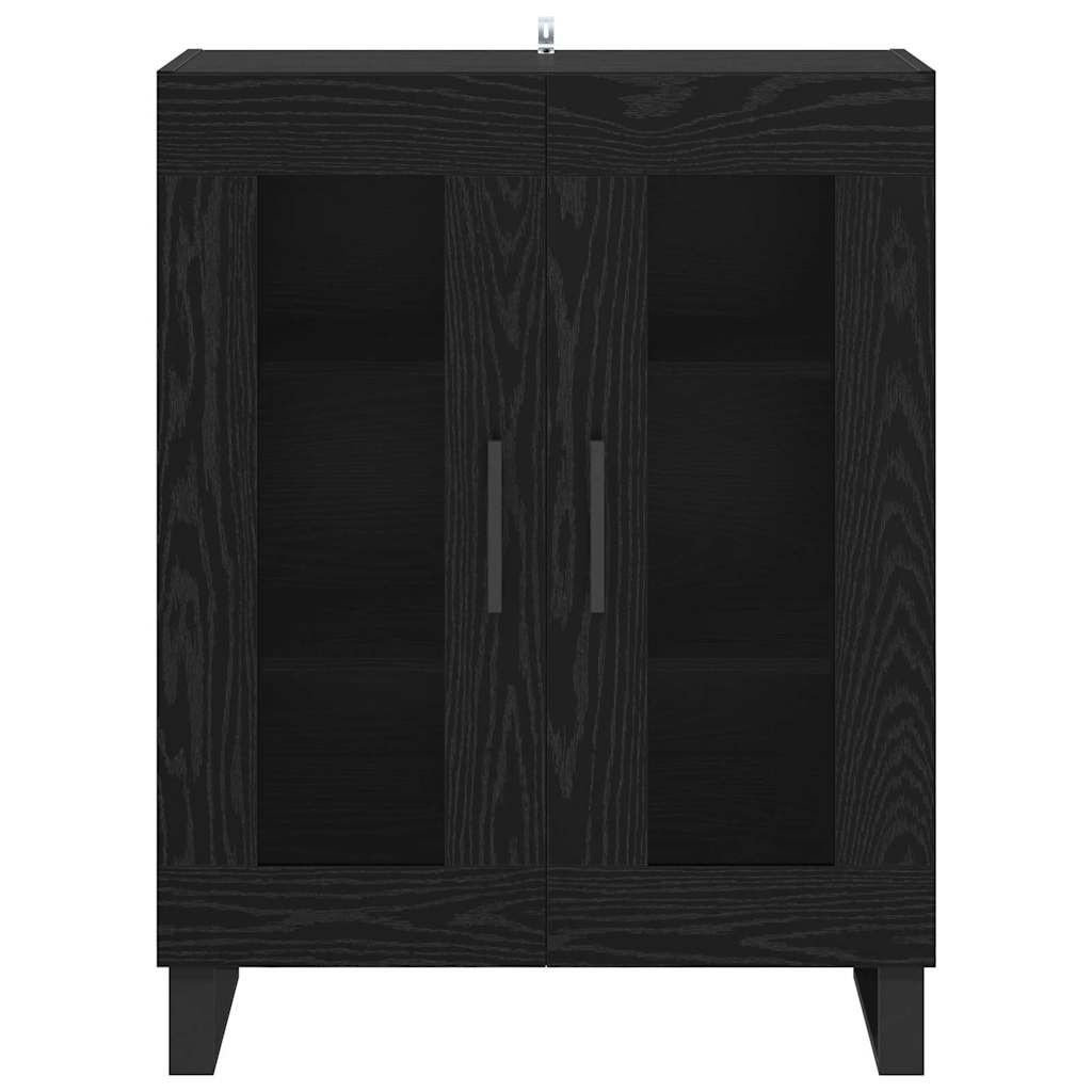 Credenza Rovere Nero 69,5 x 34 x 90 cm Legno multistrato