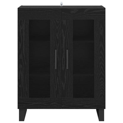 Credenza Rovere Nero 69,5 x 34 x 90 cm Legno multistrato