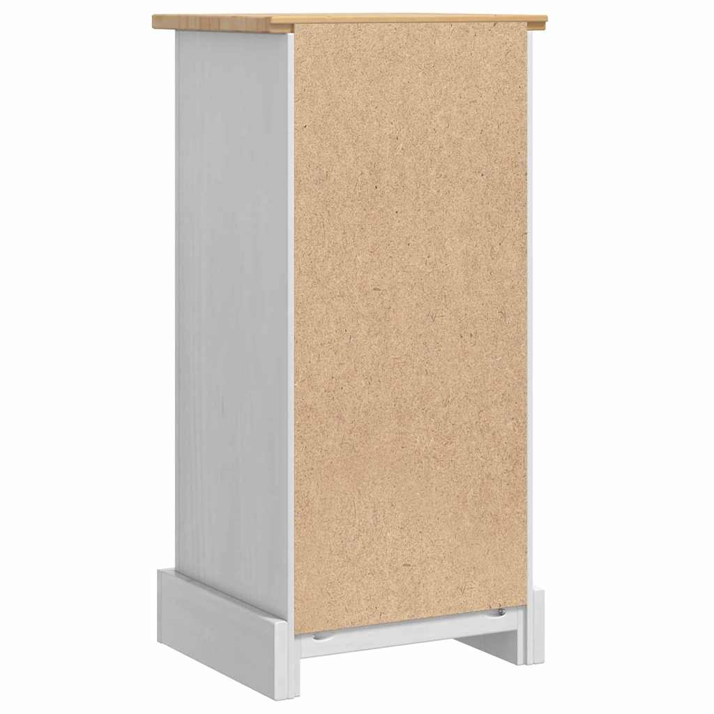 Comodino Corona Bianco 35 x 32,5 x 74 cm Pino massello | homemem39