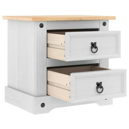 Comodino Corona Bianco 53 x 39 x 47 cm Pino massello | homemem39