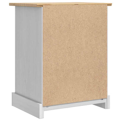 Comodino Corona Bianco 53 x 39 x 66 cm Pino massello | homemem39