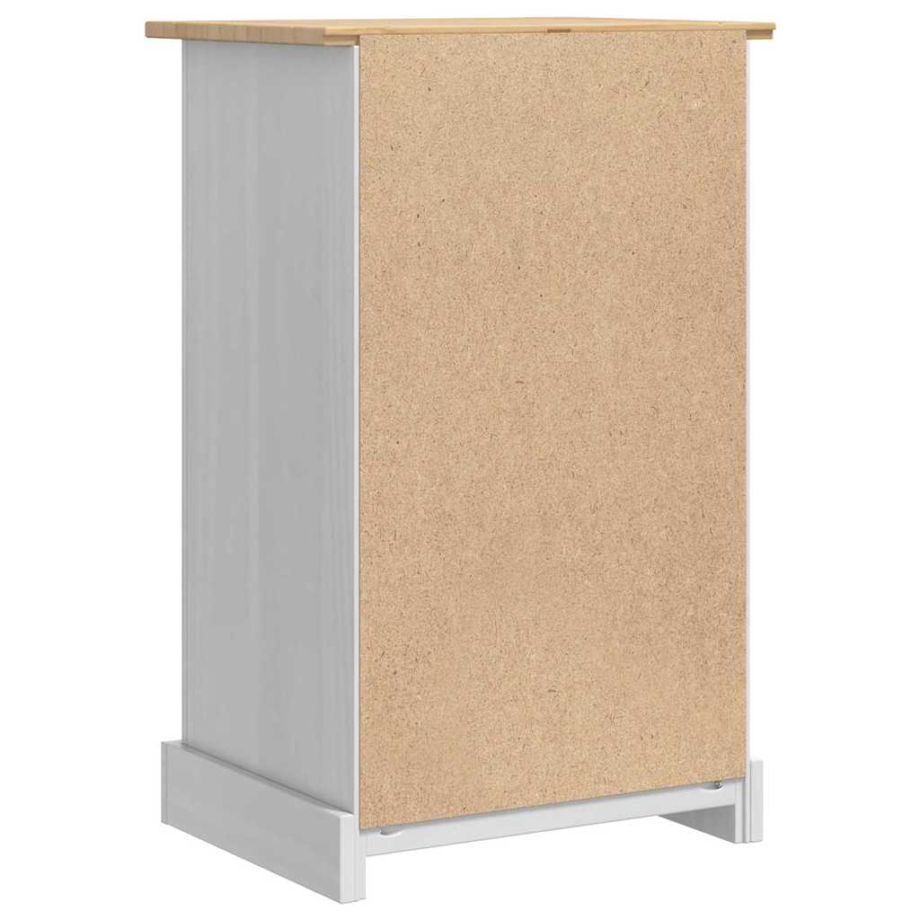 Comodino Corona Bianco 53 x 39 x 84 cm Pino massello | homemem39