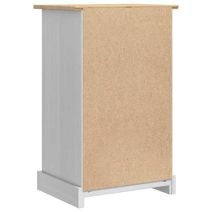 Comodino Corona Bianco 53 x 39 x 84 cm Pino massello | homemem39