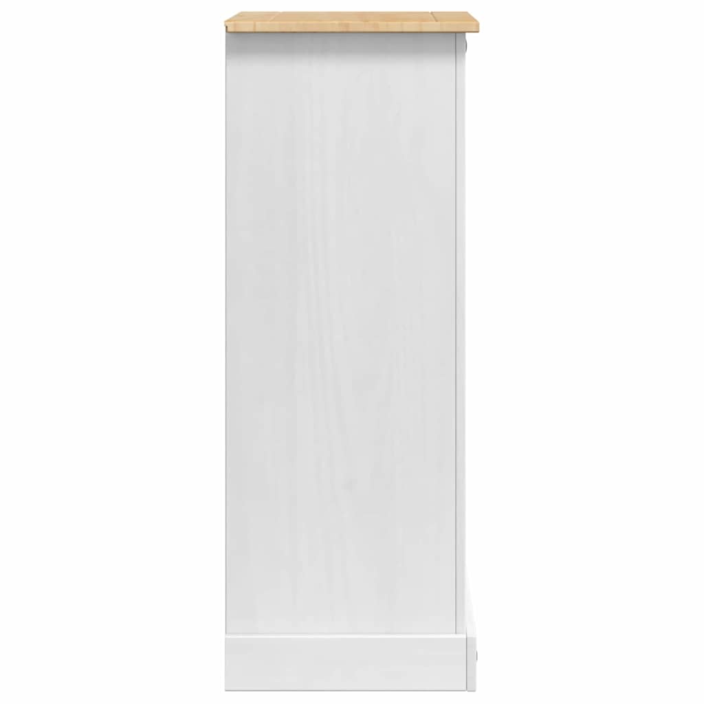 Comodino Corona Bianco 53 x 39 x 103 cm Pino massello | homemem39