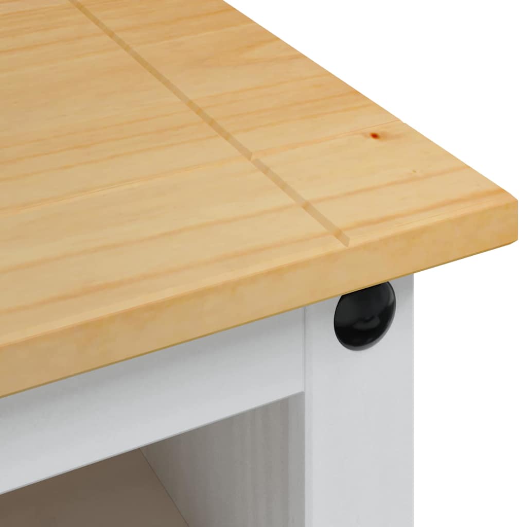 Mobile TV Corona Bianco 100 x 40 x 52 cm Pino massello | homemem39
