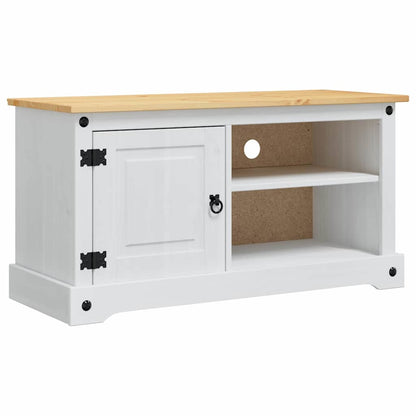 Mobile TV Corona Bianco 100 x 40 x 52 cm Pino massello | homemem39