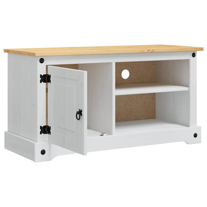 Mobile TV Corona Bianco 100 x 40 x 52 cm Pino massello | homemem39