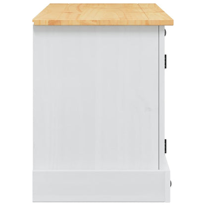 Mobile TV Corona Bianco 100 x 40 x 52 cm Pino massello | homemem39