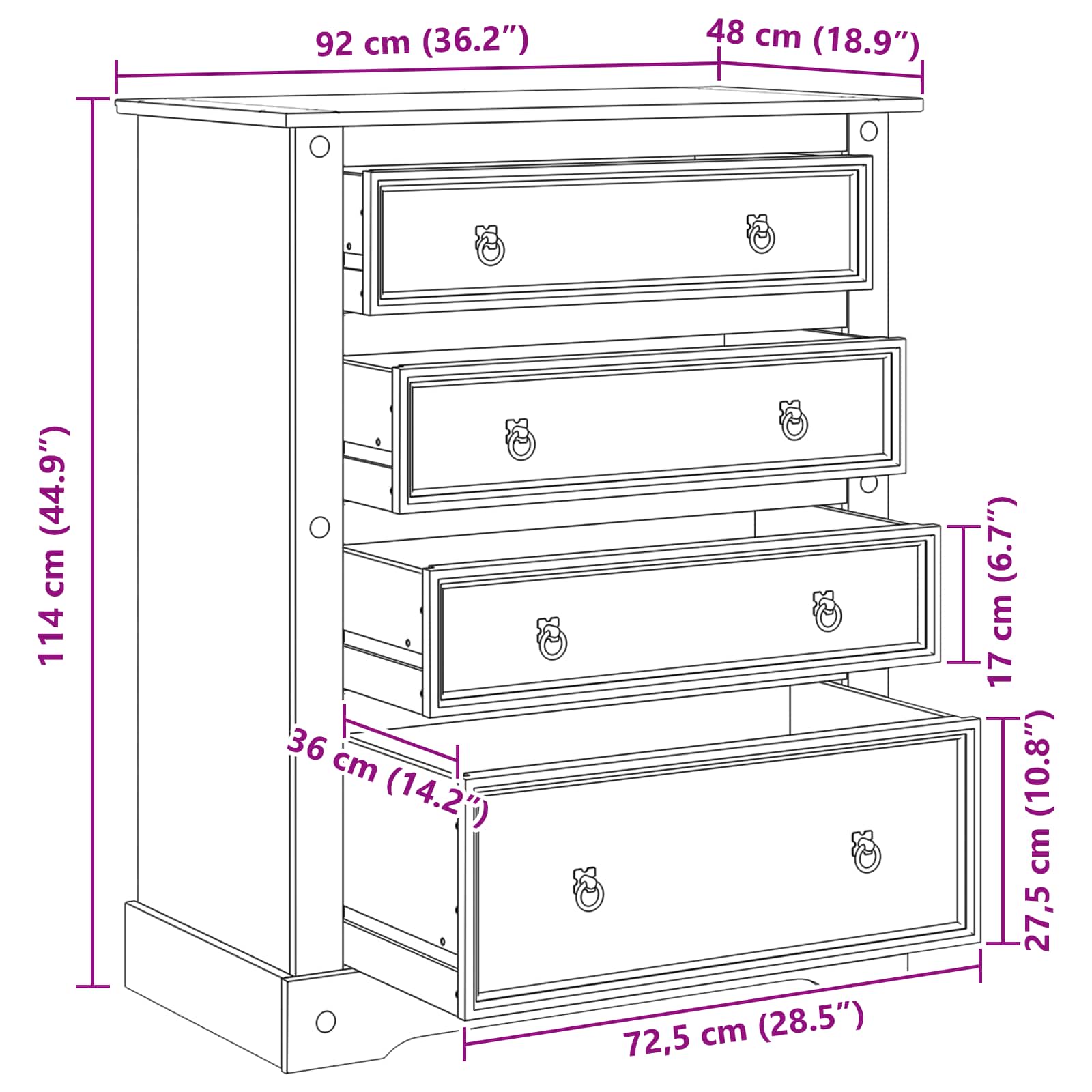 Cassapanche di stoccaggio Corona Bianco 92 x 48 x 114 cm | homemem39