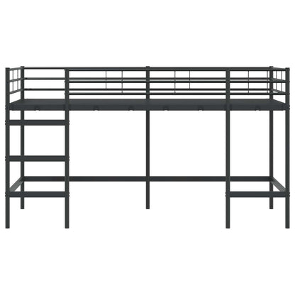 Struttura del letto loft per bambini Nero 79,5 x 200 cm