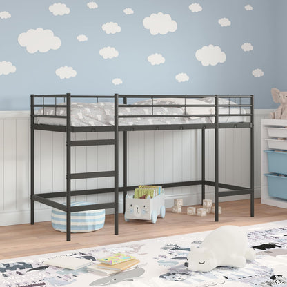 Struttura del letto loft per bambini Nero 90 x 190 cm