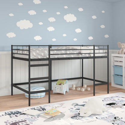 Struttura del letto loft per bambini Nero 90 x 200 cm