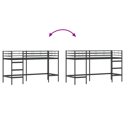 Struttura del letto loft per bambini Nero 99,5 x 190 cm