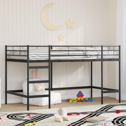 Struttura del letto loft per bambini Nero 99,5 x 200 cm