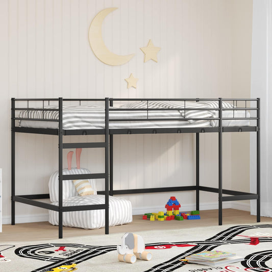 Struttura del letto loft per bambini Nero 99,5 x 200 cm