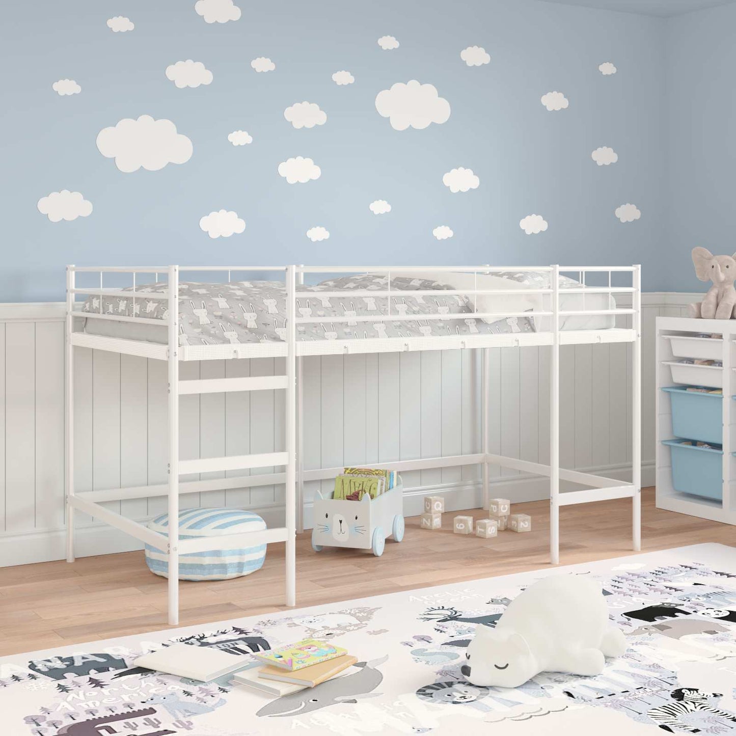 Struttura del letto loft per bambini Bianco 79,5 x 200 cm