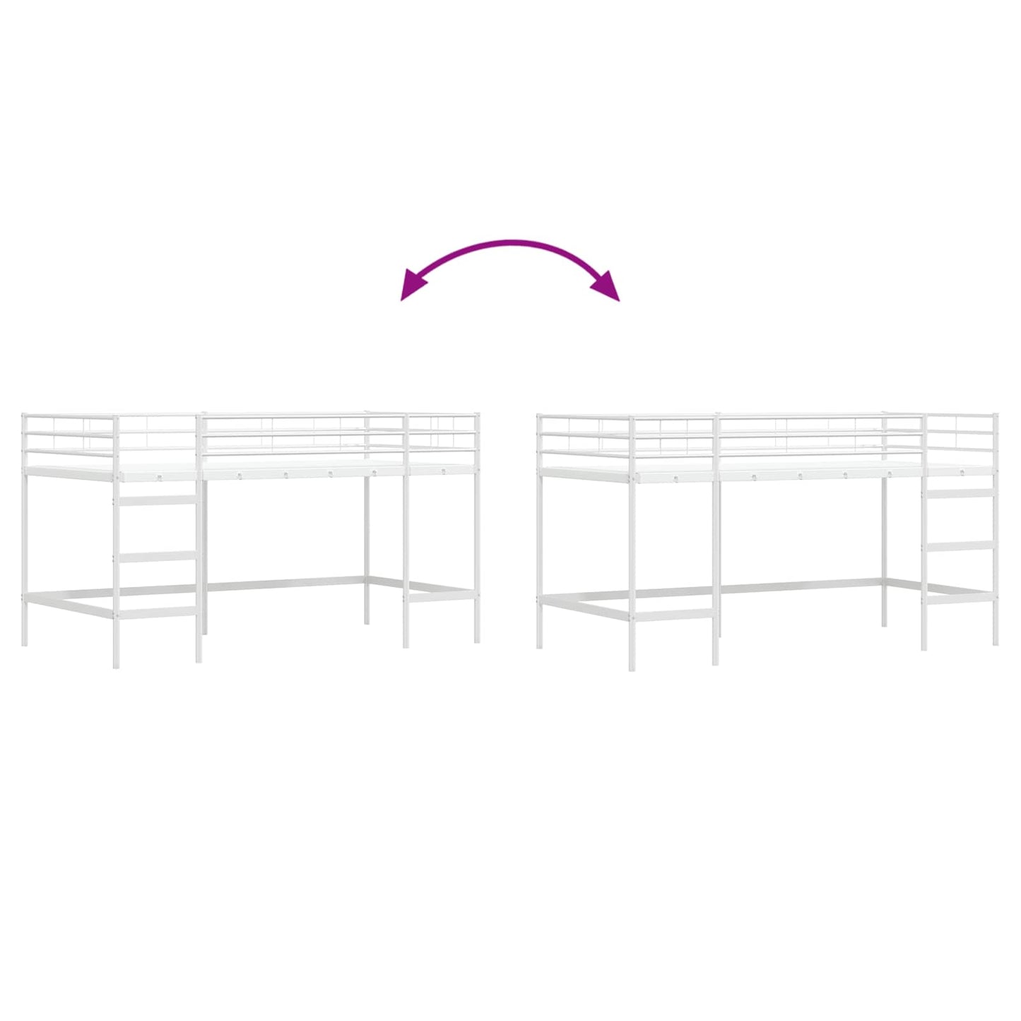 Struttura del letto loft per bambini Bianco 107 x 200 cm