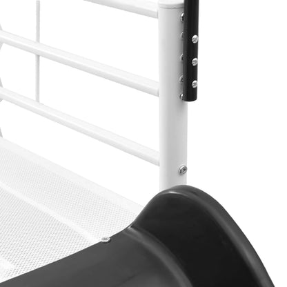 Letto loft per bambini con scivolo Bianco e Antracite | homemem39