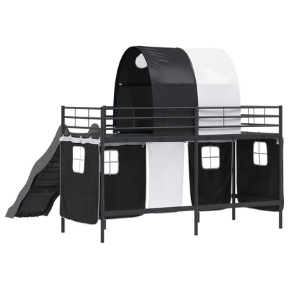 Struttura del letto loft per bambini Nero 75 x 190 cm Metallo | homemem39
