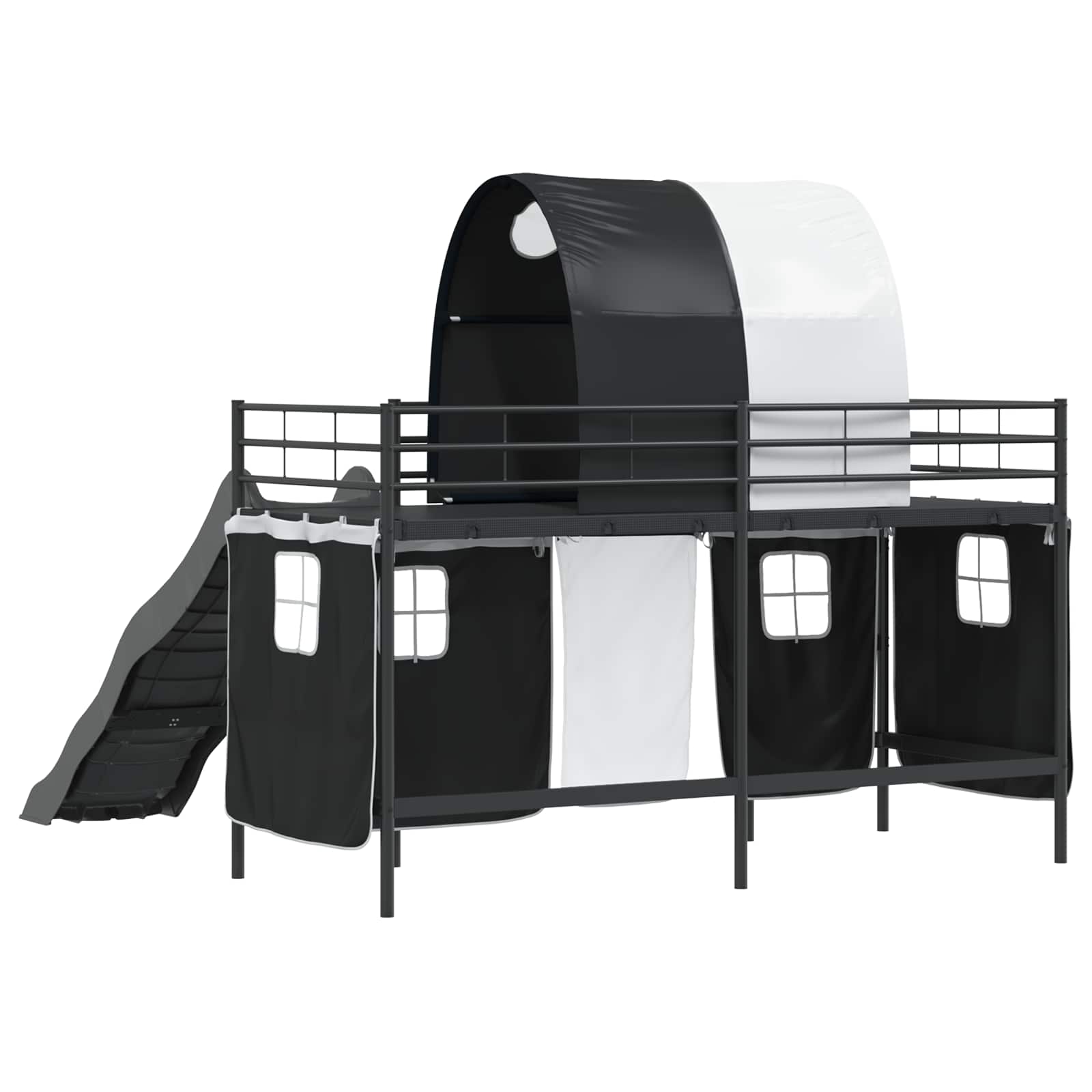 Struttura del letto loft per bambini Nero 90 x 190 cm Metallo | homemem39