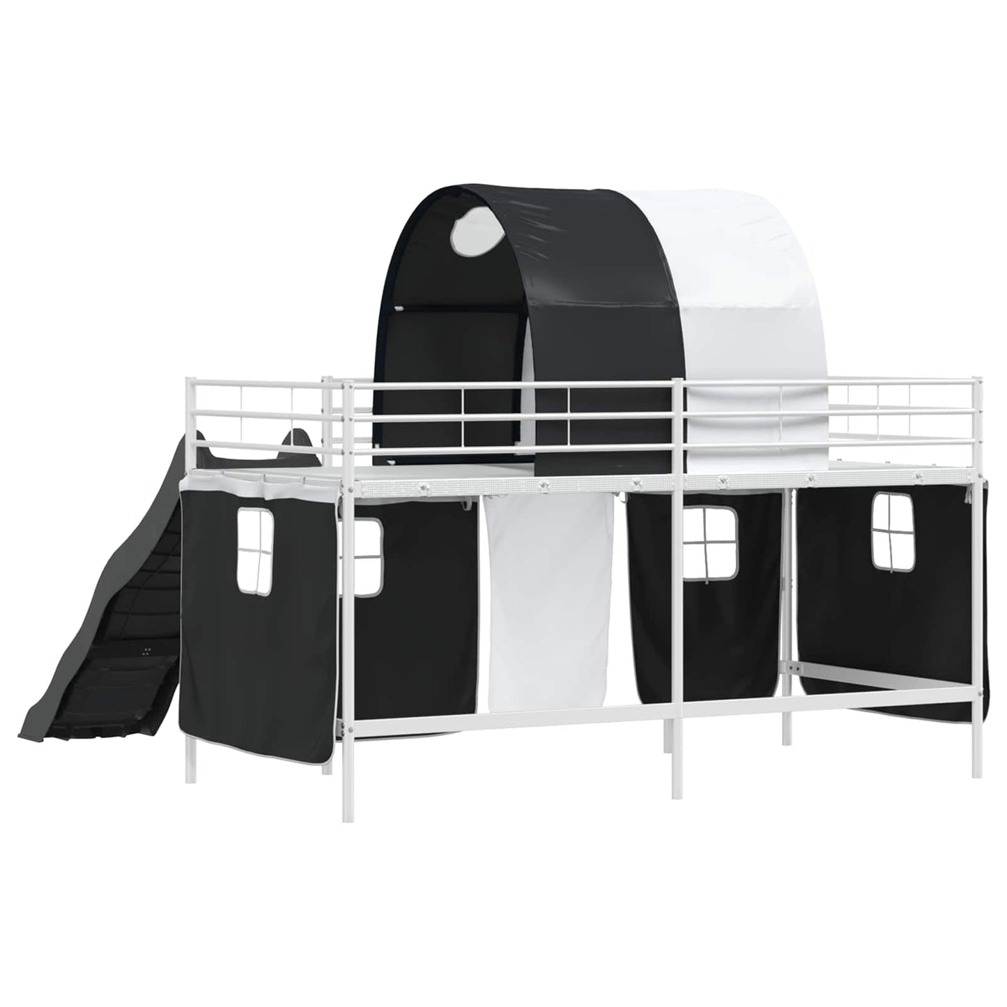 Struttura del letto loft per bambini Bianco e Nero 107 x 203 cm | homemem39