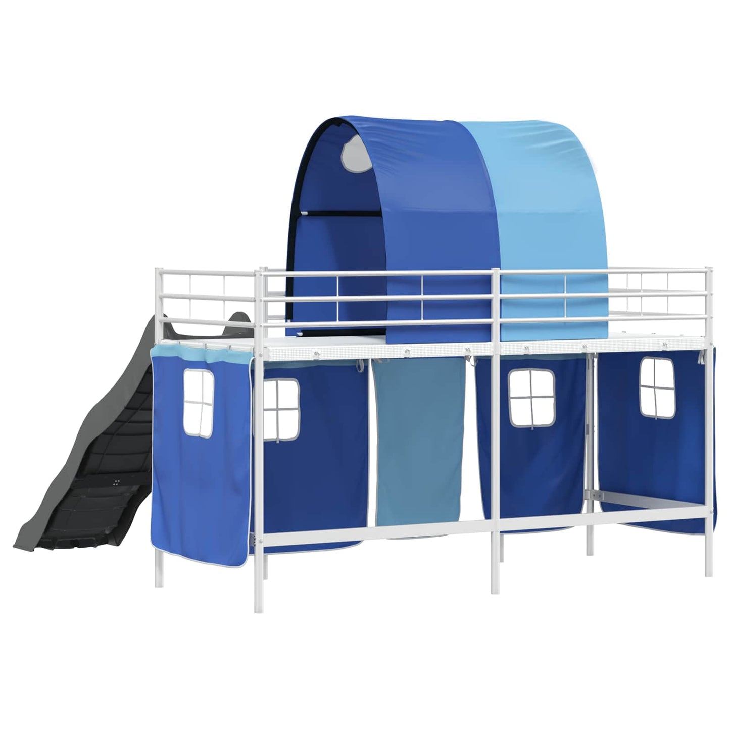 Struttura del letto loft per bambini Bianco e Blu 90 x 190 cm | homemem39