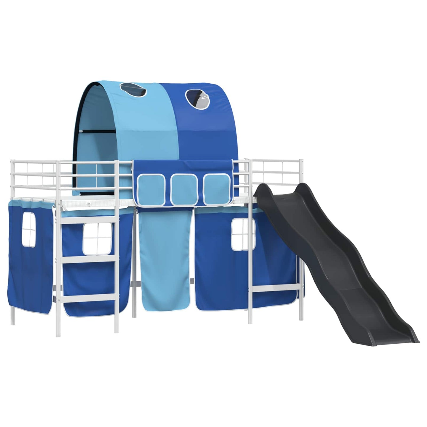Struttura del letto loft per bambini Bianco e Blu 100 x 190 cm | homemem39