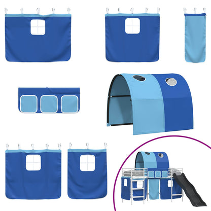 Struttura del letto loft per bambini Bianco e Blu 100 x 190 cm | homemem39
