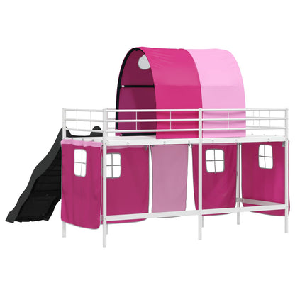 Struttura del letto loft per bambini Bianco e Rosa 90 x 190 cm | homemem39