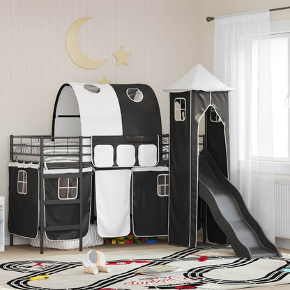 Struttura del letto loft per bambini Nero 75 x 190 cm Metallo | homemem39
