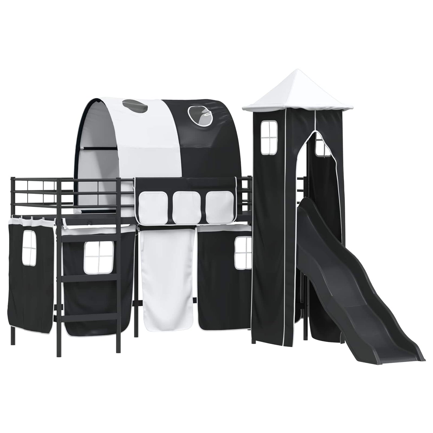 Struttura del letto loft per bambini Nero 75 x 190 cm Metallo | homemem39
