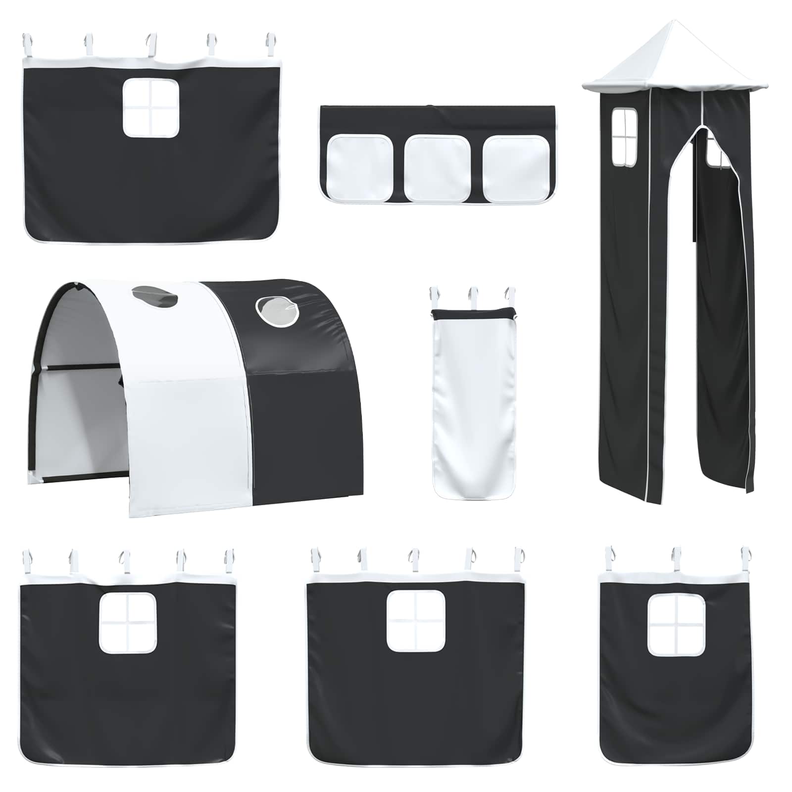 Struttura del letto loft per bambini Nero 75 x 190 cm Metallo | homemem39