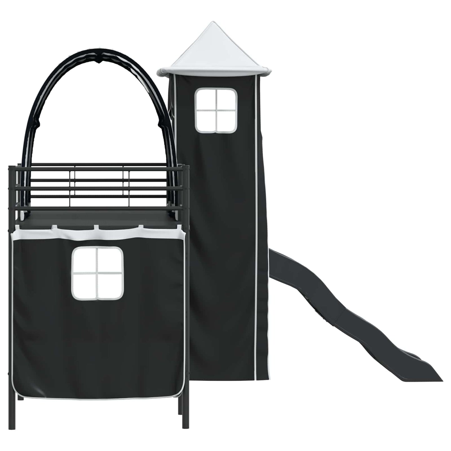 Struttura del letto loft per bambini Nero 75 x 190 cm Metallo | homemem39