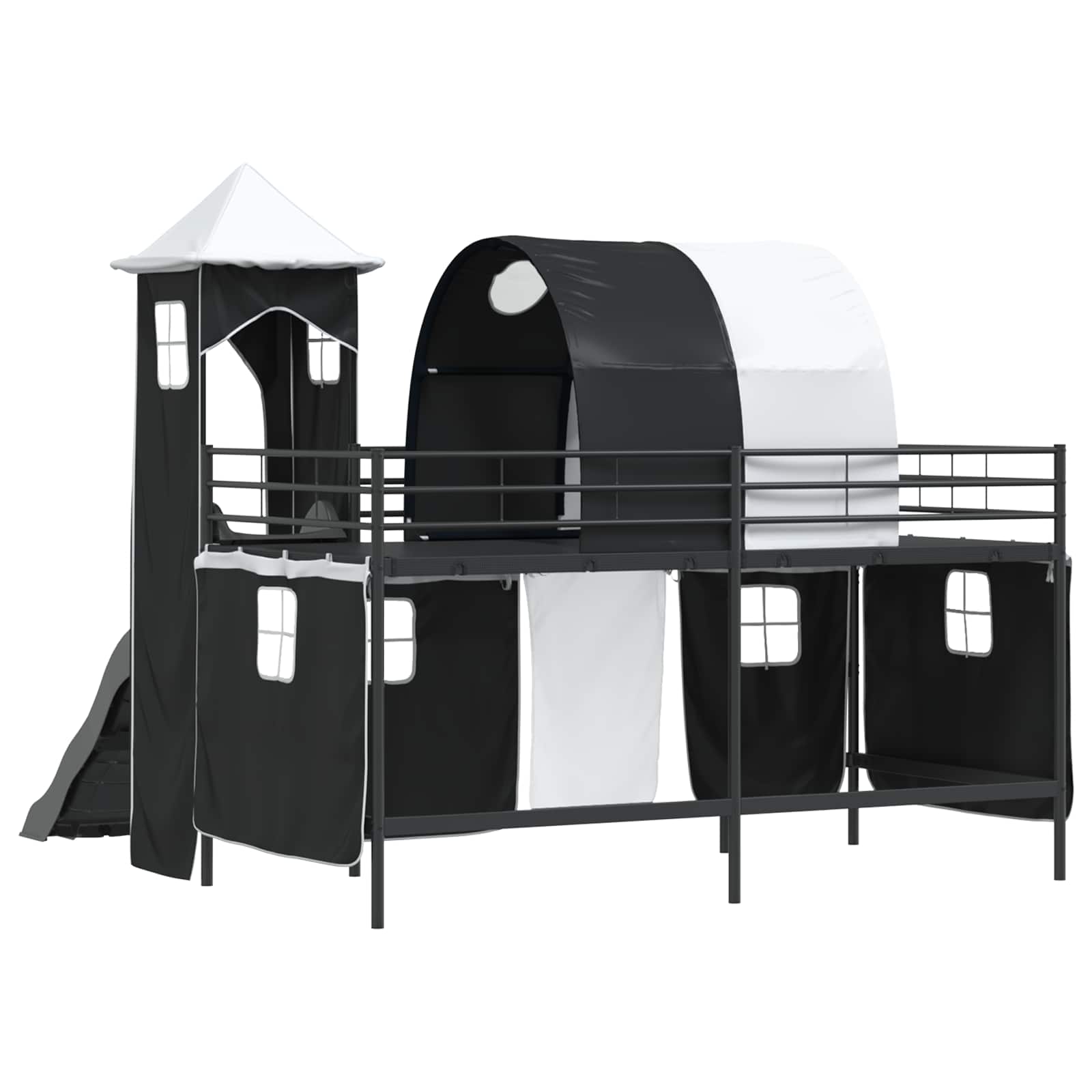 Struttura del letto loft per bambini Nero 80 x 200 cm Metallo | homemem39