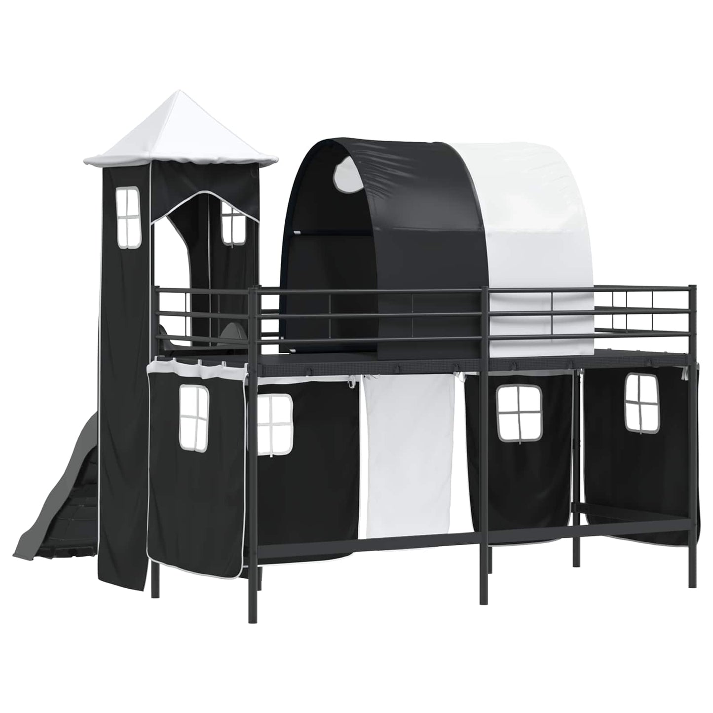 Struttura del letto loft per bambini Nero 90 x 190 cm Metallo | homemem39