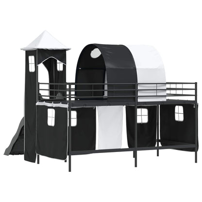 Struttura del letto loft per bambini Nero 90 x 200 cm Metallo | homemem39